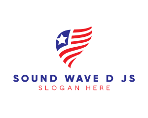 Simple American Flag  logo design