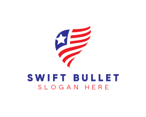 Simple American Flag  logo design