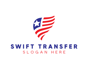 Simple American Flag  logo design