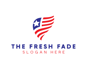 Simple American Flag  logo design