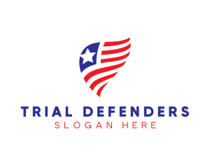 Simple American Flag  logo design