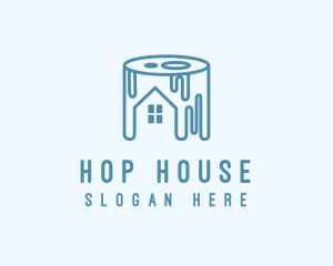 House Paint Bucket logo design