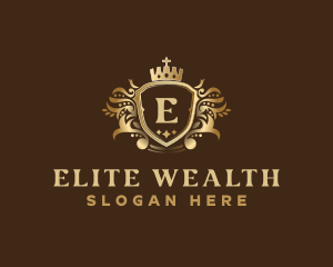 Luxury Crown Shield logo design