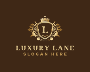 Luxury Crown Shield logo design