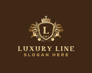 Luxury Crown Shield logo design