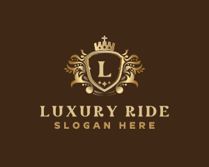 Luxury Crown Shield logo design