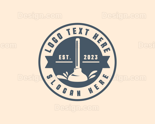 Water Handyman Plunger Logo