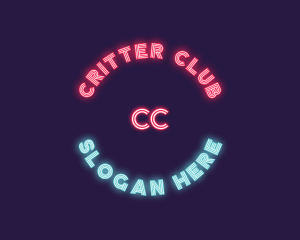 Neon Light Night Club logo design