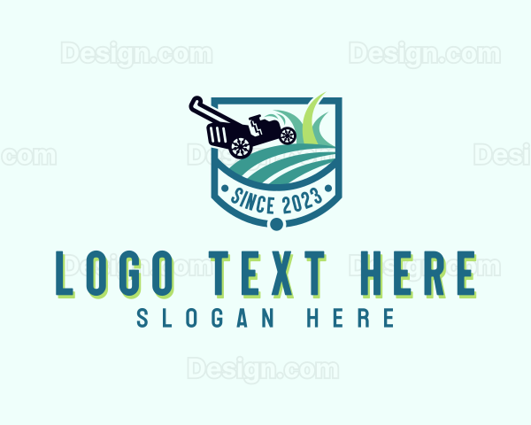 Lawn Mower Yard Grass Cutting Logo