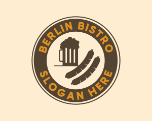 Beer Deli Bistro Badge logo design