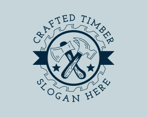 Axe & Hammer Carpentry logo design