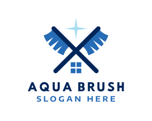 House Brush Cleaning logo design