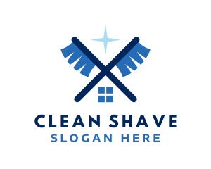 House Brush Cleaning logo design