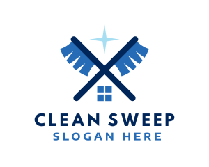 House Brush Cleaning logo design