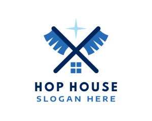 House Brush Cleaning logo design