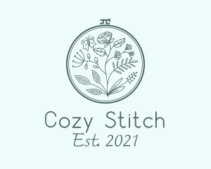 Botanical Nature Embroidery  logo design