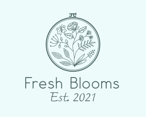 Botanical Nature Embroidery  logo design