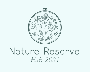 Botanical Nature Embroidery  logo design