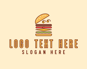  Cheeseburger Bun Character logo