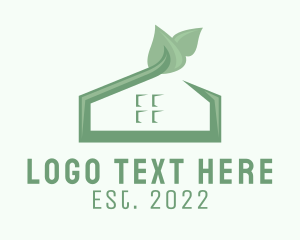 3D Leaf Green House  logo