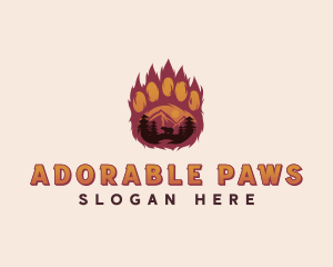 Adventure Bear Paw logo design