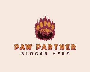 Adventure Bear Paw logo design