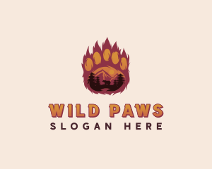 Adventure Bear Paw logo design