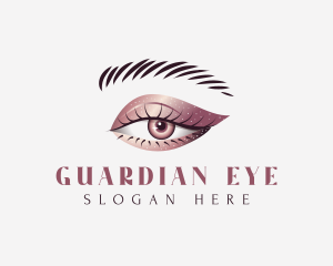 Metallic Eye Makeup logo design