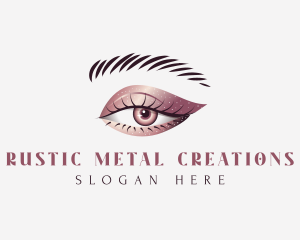 Metallic Eye Makeup logo design