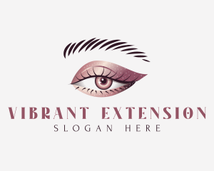 Metallic Eye Makeup logo design