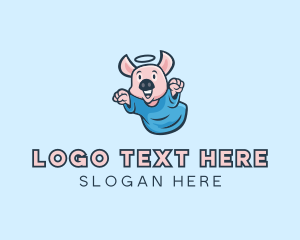 Holy Angel Pig Piglet logo