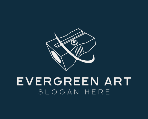 Art Pencil Sharpener logo design