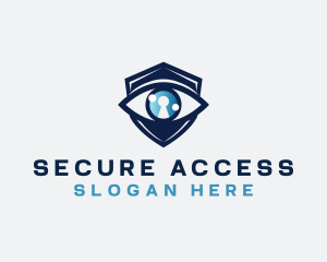 Security Eye Keyhole logo design