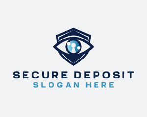 Security Eye Keyhole logo design