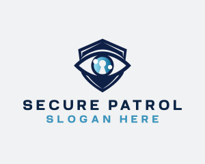 Security Eye Keyhole logo design