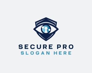 Security Eye Keyhole logo design