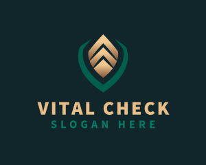 Digital Shield Letter V logo design