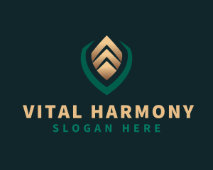 Digital Shield Letter V logo design