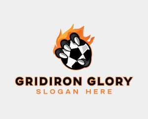 Flaming Soccer Football logo