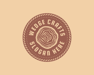 Circle Rope Lumber Woodcraft logo design