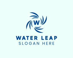 Water Whirlpool Laundromat logo design