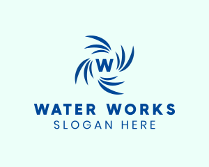 Water Whirlpool Laundromat logo design