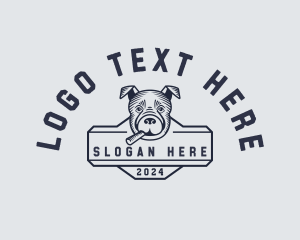 Dog Cigar Smoking logo