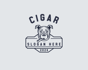 Dog Cigar Smoking logo design