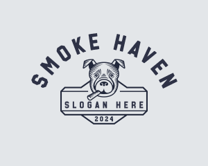 Dog Cigar Smoking logo