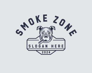 Dog Cigar Smoking logo design