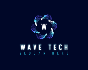 Network Waves Technology logo design