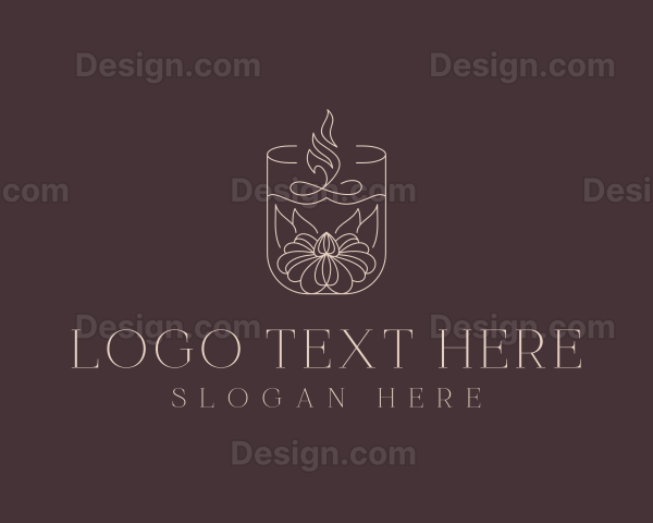 Floral Candle Decoration Logo