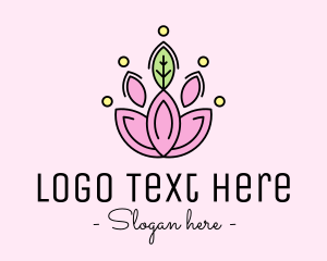 Minimalist Lotus Flower logo