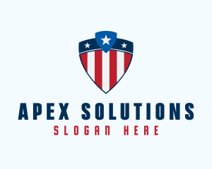 Stars & Stripes Shield logo design